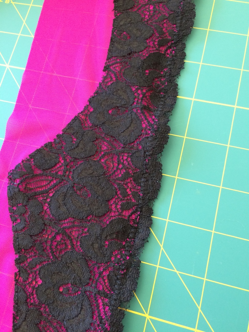 Black and Pink Bra - Cutting Out